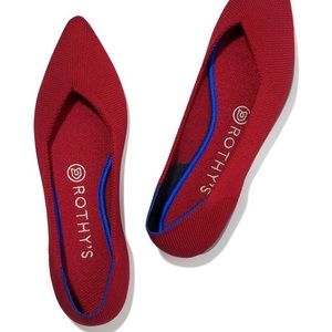 Rothy’s Red Pointed Flats